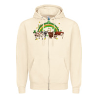 Sandshell cow st patrick days Zipper Hoodie - MaliasSmallBusiness