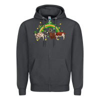 Smoke cow st patrick days Zipper Hoodie - MaliasSmallBusiness