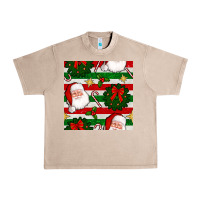 French Oak christmas  santa clause and ornaments seamless  pattern Urban Heavy Tee - BundleAndBundleShop