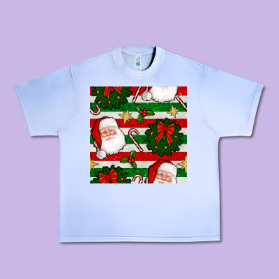Christmas  Santa Clause And Ornaments Seamless  Pattern Urban Heavy Tee Designed By Bundleandbundleshop
