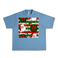 Pebble Blue christmas  santa clause and ornaments seamless  pattern Urban Heavy Tee - BundleAndBundleShop