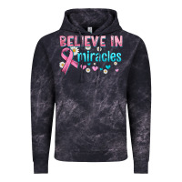 Cloud Black believe in miracles with ribbon Vintage Hoodie - HRA Design Shop