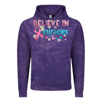 Cloud Purple believe in miracles with ribbon Vintage Hoodie - HRA Design Shop