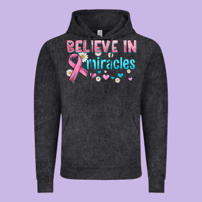Believe In Miracles With Ribbon Vintage Hoodie Designed By Hra Design Shop