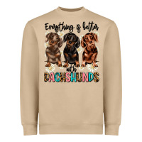 Mushroom everything is better with dachshunds Heavyweight Sweatshirt - JahusDesignShop