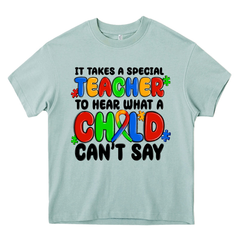 It Takes A Special Teacher To Hear What A Child Ca Heavy Core Tee by MaliasSmallBusiness | Teevron