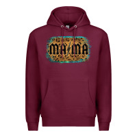 Burgundy Leopard Patterned Mama Tried Premium Hoodie - Bettercallsaul