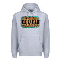 Heather Grey Leopard Patterned Mama Tried Premium Hoodie - Bettercallsaul