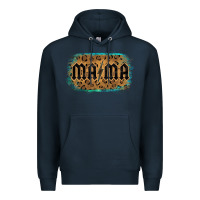 Navy Leopard Patterned Mama Tried Premium Hoodie - Bettercallsaul