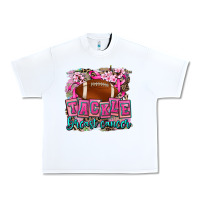 White tackle breast cancer Urban Heavy Tee - AdoDesignShop