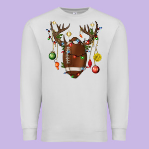 American Football Horn Christmas Premium Sweatshirt Designed By Bundleandbundleshop