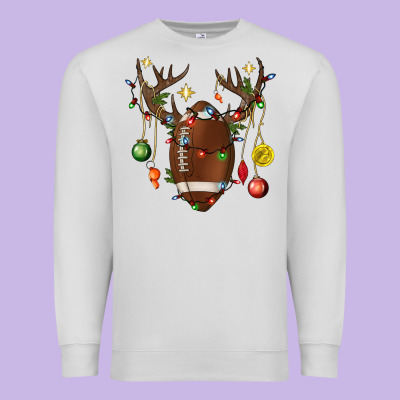 American Football Horn Christmas Premium Sweatshirt Designed By Bundleandbundleshop