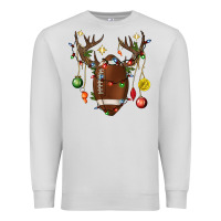 Dove Grey American Football Horn Christmas Premium Sweatshirt - BundleAndBundleShop