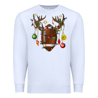 White American Football Horn Christmas Premium Sweatshirt - BundleAndBundleShop