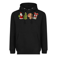 Black christmas milk and cookies Heavyweight Hoodie - MaliasSmallBusiness