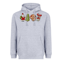 Heather Grey christmas milk and cookies Heavyweight Hoodie - MaliasSmallBusiness