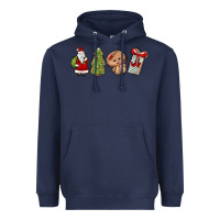 Navy christmas milk and cookies Heavyweight Hoodie - MaliasSmallBusiness