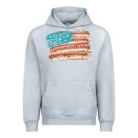 Heather Grey American flag with leopard Urban Hoodie - HowdyJamesFarm
