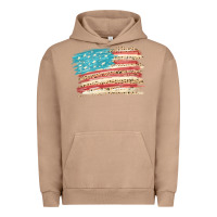 Pigment Burro American flag with leopard Urban Hoodie - HowdyJamesFarm