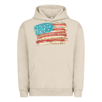 Pigment French Oak American flag with leopard Urban Hoodie - HowdyJamesFarm