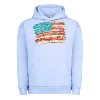 Pigment Grape Ice American flag with leopard Urban Hoodie - HowdyJamesFarm