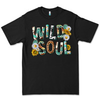 Black western wild soul with sunflowers Premium Tee - texasbilliewilder