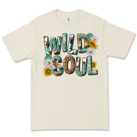 Bone western wild soul with sunflowers Premium Tee - texasbilliewilder