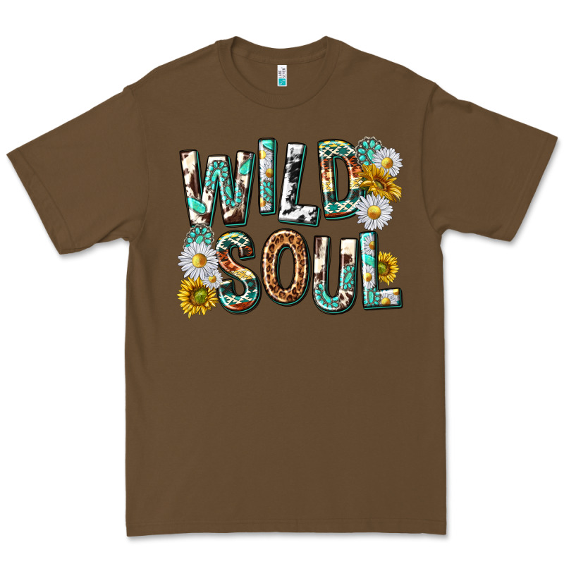 Western Wild Soul With Sunflowers Premium Tee by texasbilliewilder | Teevron