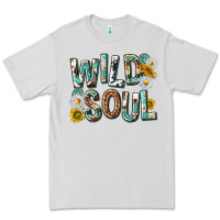Dove Grey western wild soul with sunflowers Premium Tee - texasbilliewilder