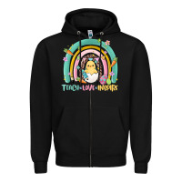 Black teach love inspire rainbow Zipper Hoodie - MaliasSmallBusiness