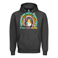 Teach Love Inspire Rainbow Zipper Hoodie | Teevron