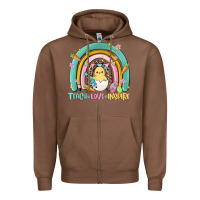 Chestnut teach love inspire rainbow Zipper Hoodie - MaliasSmallBusiness