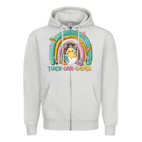 Dove Grey teach love inspire rainbow Zipper Hoodie - MaliasSmallBusiness