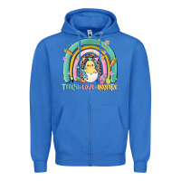True Royal teach love inspire rainbow Zipper Hoodie - MaliasSmallBusiness