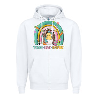 White teach love inspire rainbow Zipper Hoodie - MaliasSmallBusiness