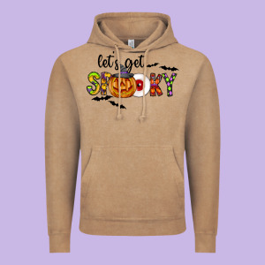 Let's Get Spooky Vintage Hoodie Designed By Cowhidedigitalart
