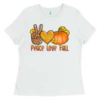 White peace love fall Ladies Tee - AdoDesignShop