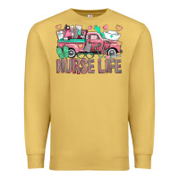 Antique Gold Nurse Life Truck Premium Sweatshirt - BundleAndBundleShop