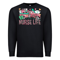 Black Nurse Life Truck Premium Sweatshirt - BundleAndBundleShop