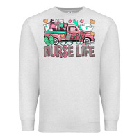 Oatmeal Heather Nurse Life Truck Premium Sweatshirt - BundleAndBundleShop