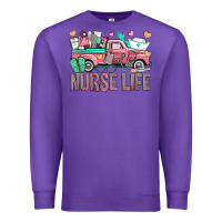 Purple Nurse Life Truck Premium Sweatshirt - BundleAndBundleShop