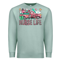 Seafoam Nurse Life Truck Premium Sweatshirt - BundleAndBundleShop