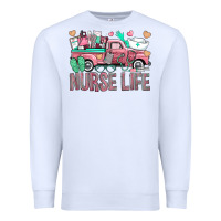 White Nurse Life Truck Premium Sweatshirt - BundleAndBundleShop