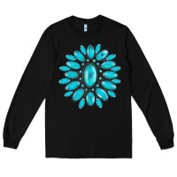 Black turqoise gemstone Long Sleeve Tee - AdoDesignShop