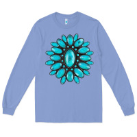 Colony Blue turqoise gemstone Long Sleeve Tee - AdoDesignShop