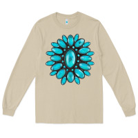 Mushroom turqoise gemstone Long Sleeve Tee - AdoDesignShop