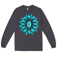 Smoke turqoise gemstone Long Sleeve Tee - AdoDesignShop