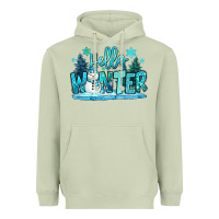 Matcha hello winter snowman Heavyweight Hoodie - MaliasSmallBusiness
