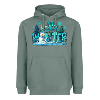 Sage hello winter snowman Heavyweight Hoodie - MaliasSmallBusiness