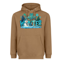 Toasted Coconut hello winter snowman Heavyweight Hoodie - MaliasSmallBusiness